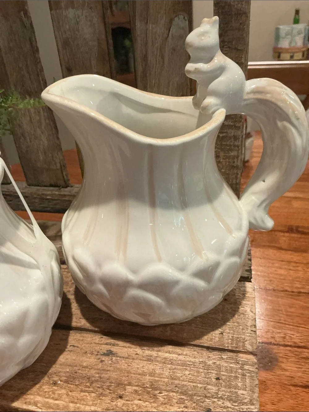 Fall Squirrel Cream and Sugar Set